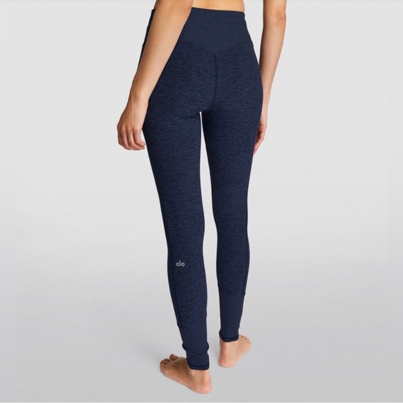 Alo Yoga alosoft high waist lounge leggings Navy Lounge large - Picture 2 of 14